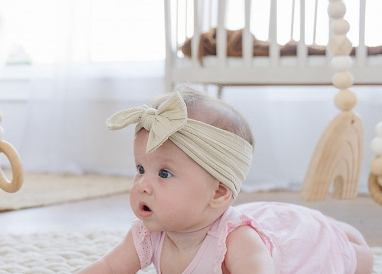 Linen Infant Play Mat in Living Room