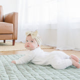 Linen Infant Play Mat with Toy Setup