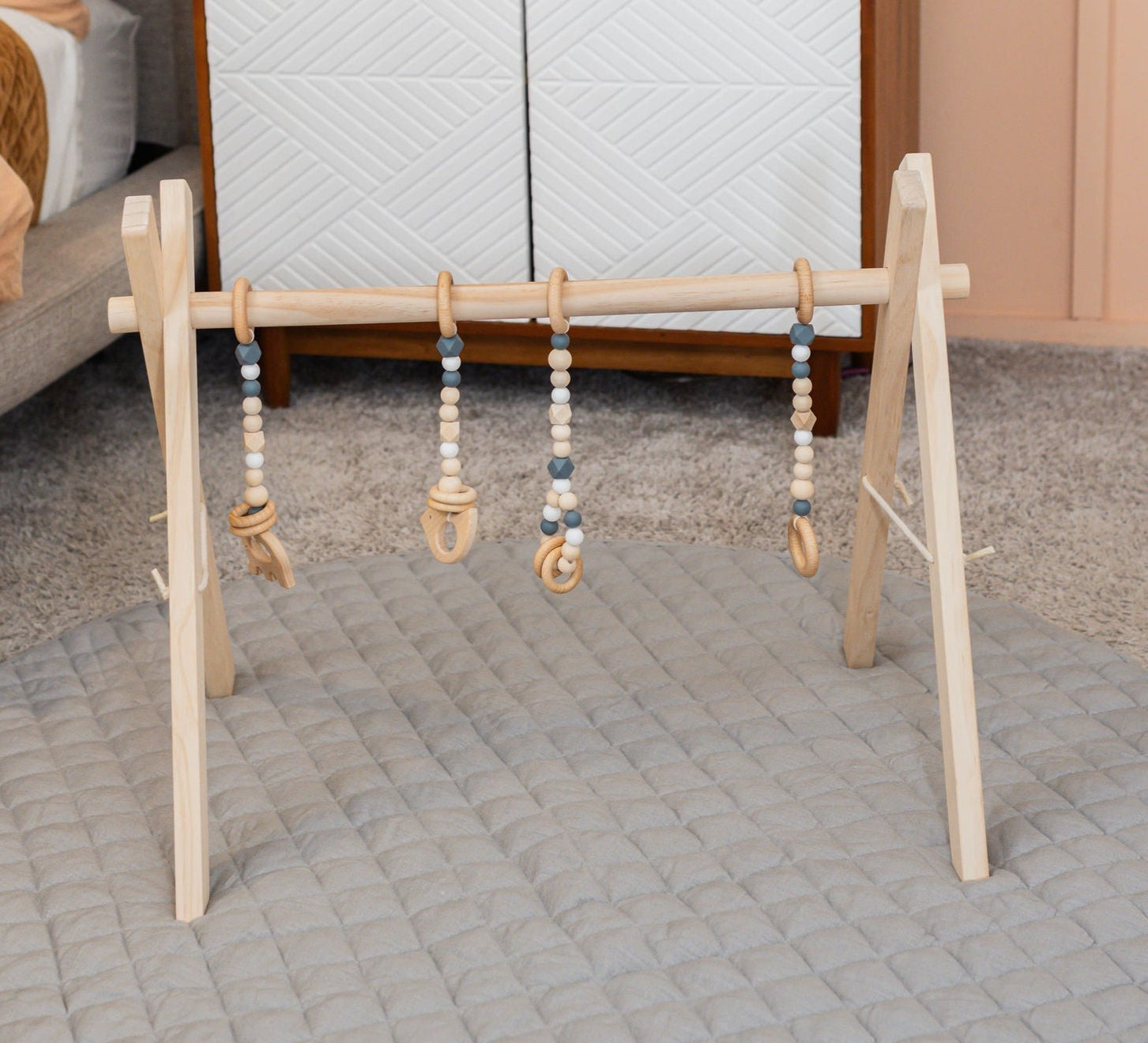 Wooden Baby Gym | Natural Frame PoppyseedPlay