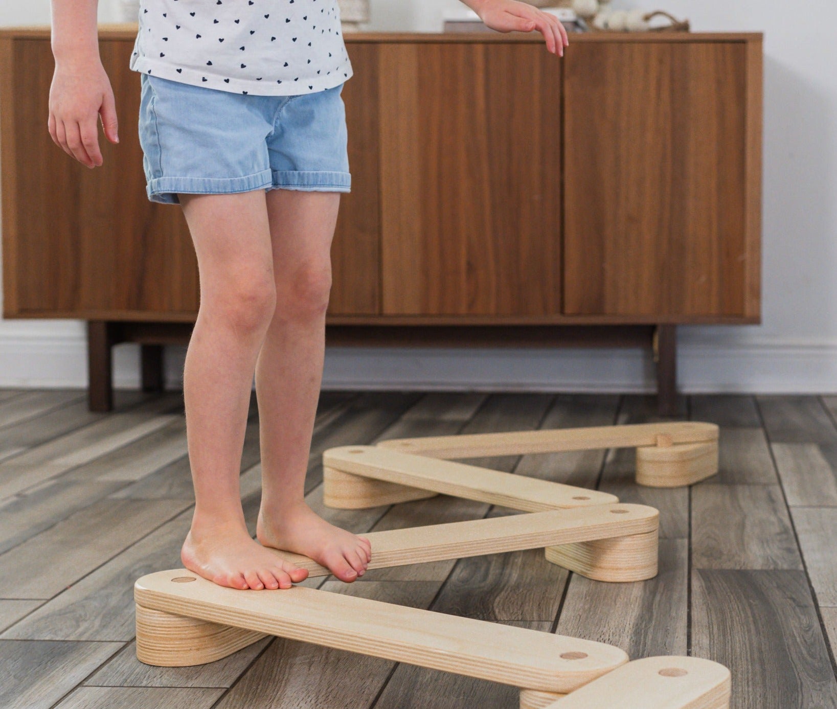 Wooden Balance Beam | Balance Beam For Kids Poppyseed Play