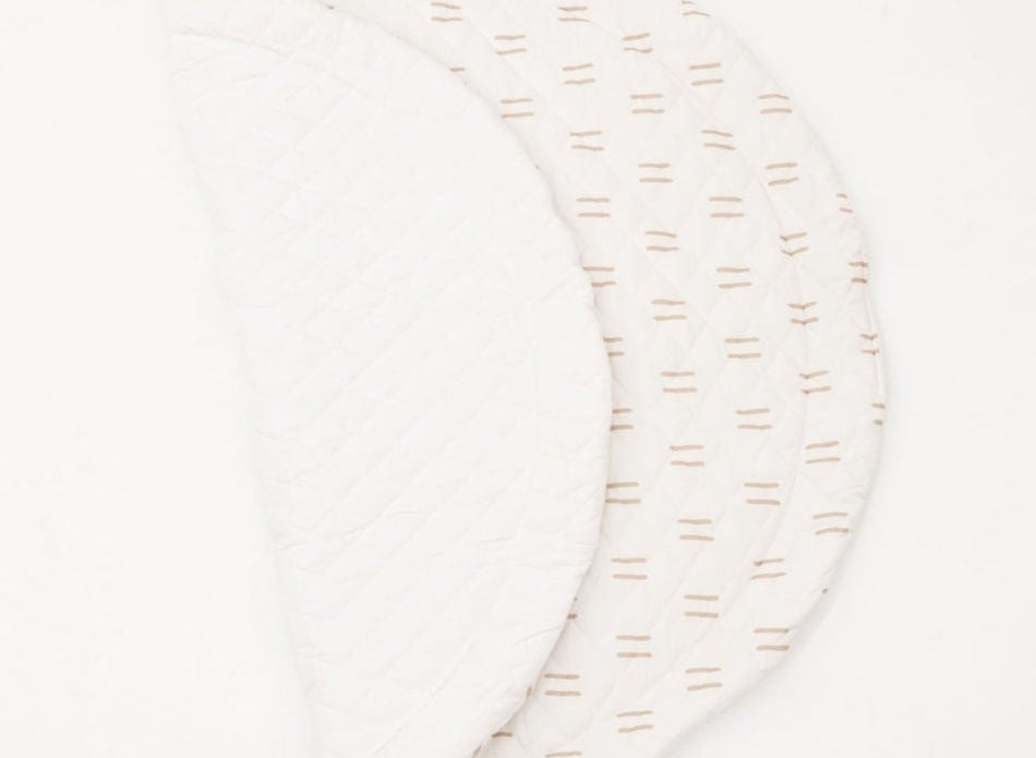 Portable padded play mat with a soft surface, easy to fold and store when not in use.