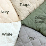 Edge Detail of Linen Infant Play Mat