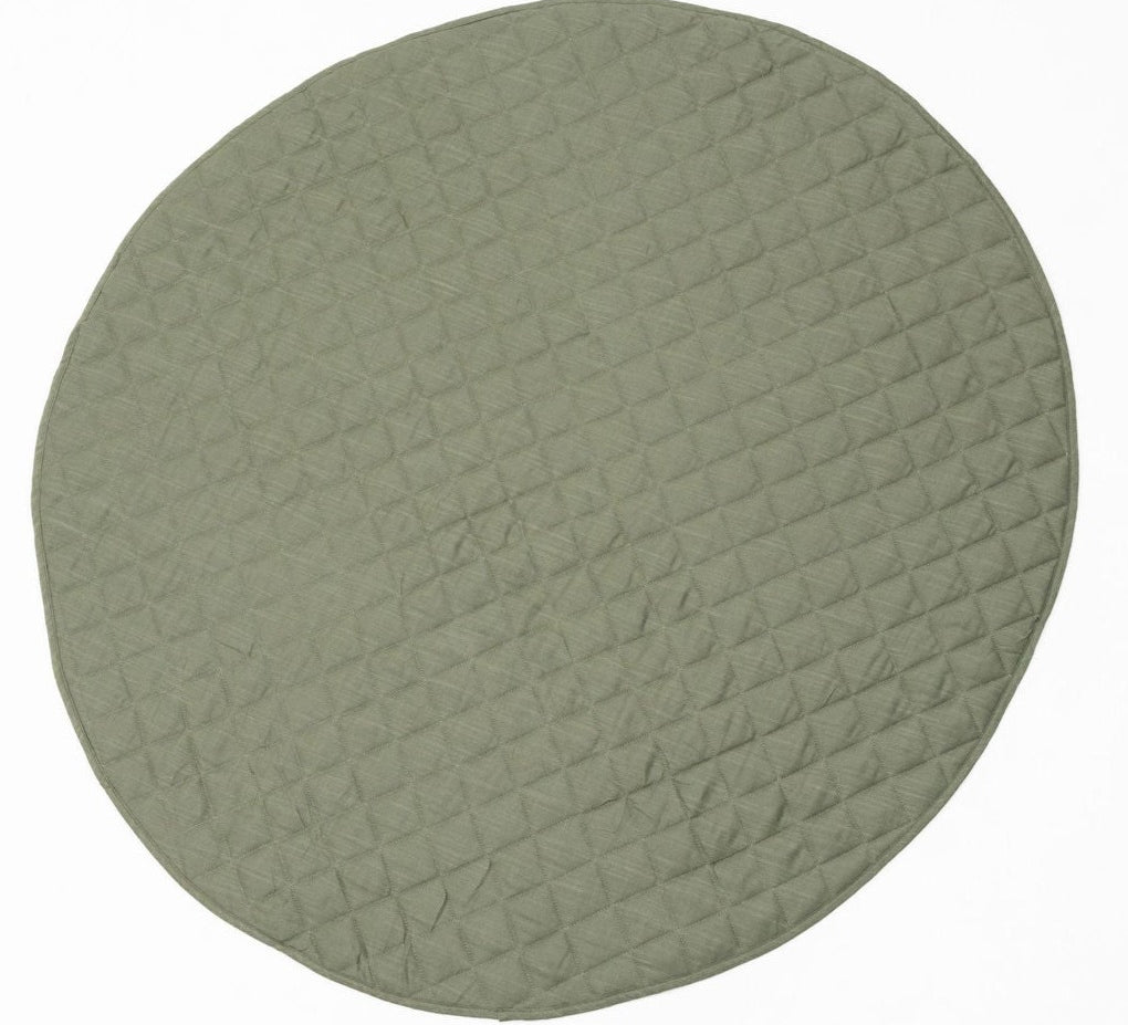 Linen Infant Play Mat in a Modern Bedroom