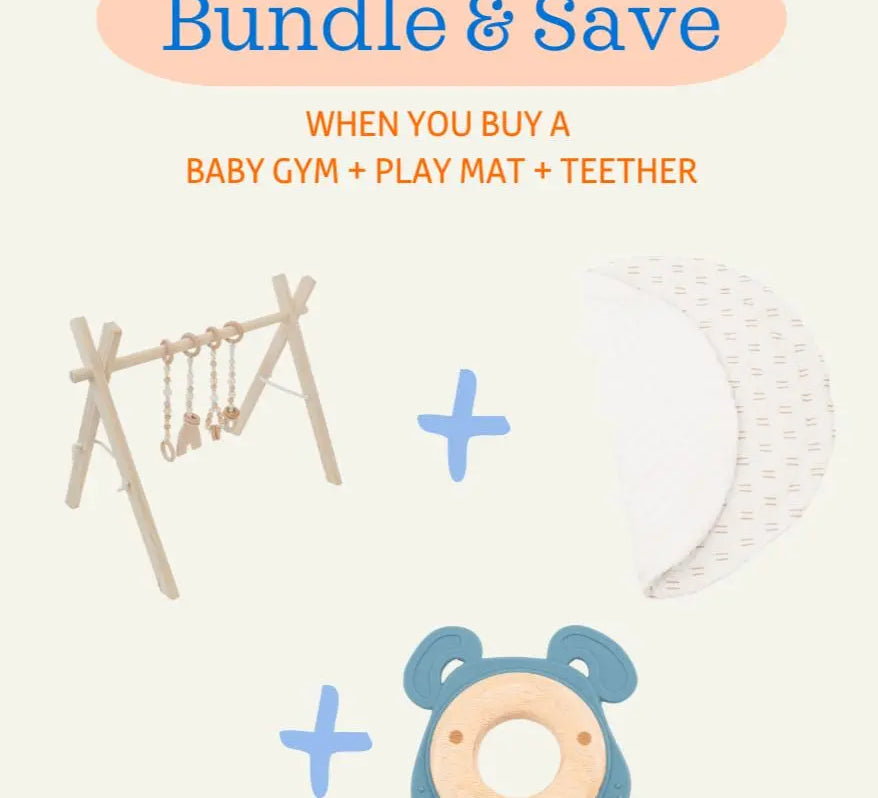 Ultimate Baby Bundle featuring a gym, play mat, and teether set.