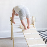 Overview of the Ultimate Climbing Set with climbing arch, triangle, and ramp.