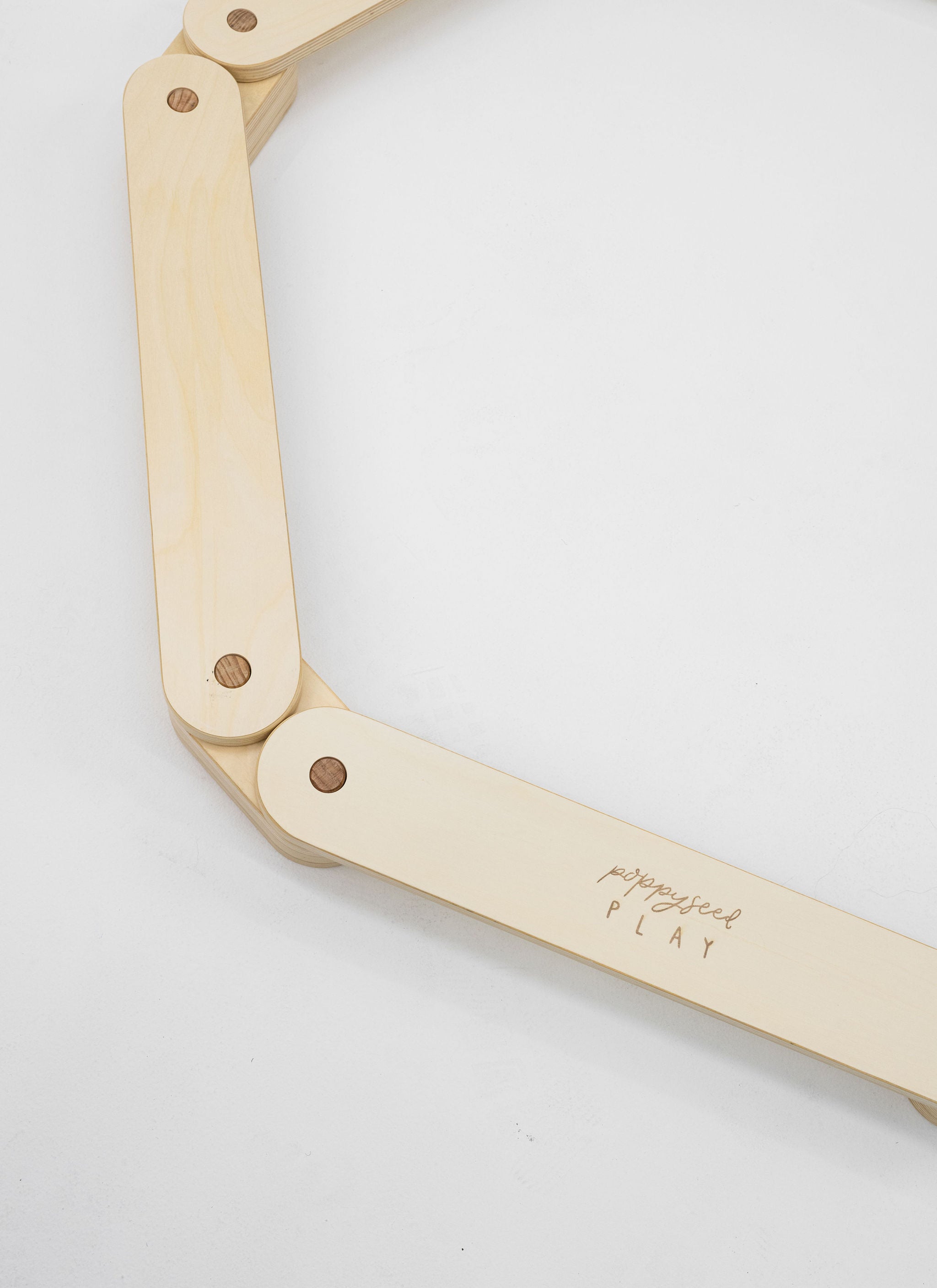 Durable wooden beam for balancing practice.