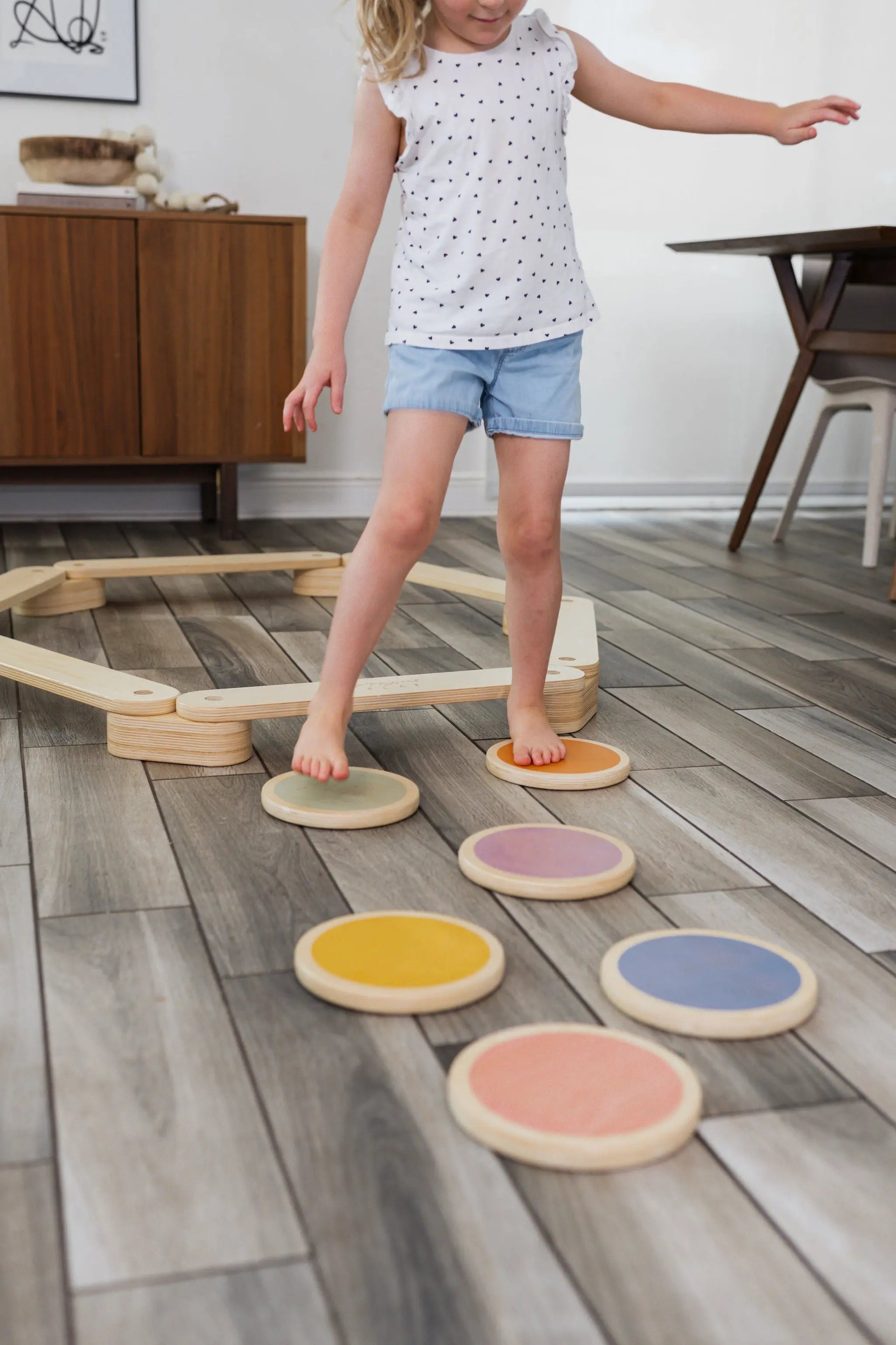 Mini Balance Bundle | Balance Beam & Stepping Stones - Poppyseed Play