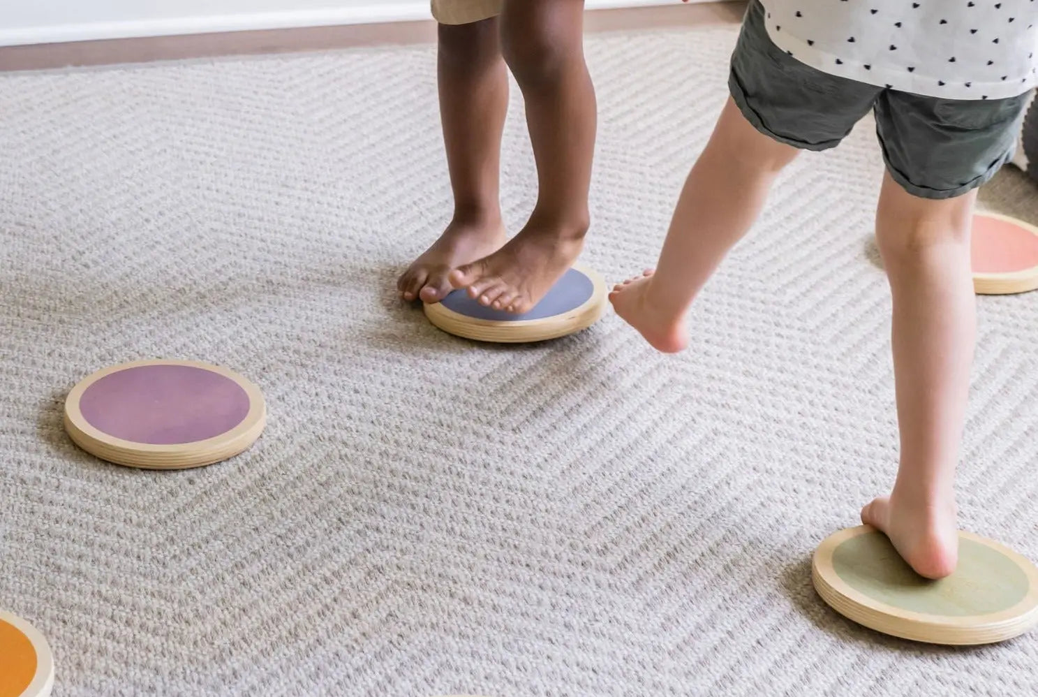 Stepping Stones Arranged in Play Area