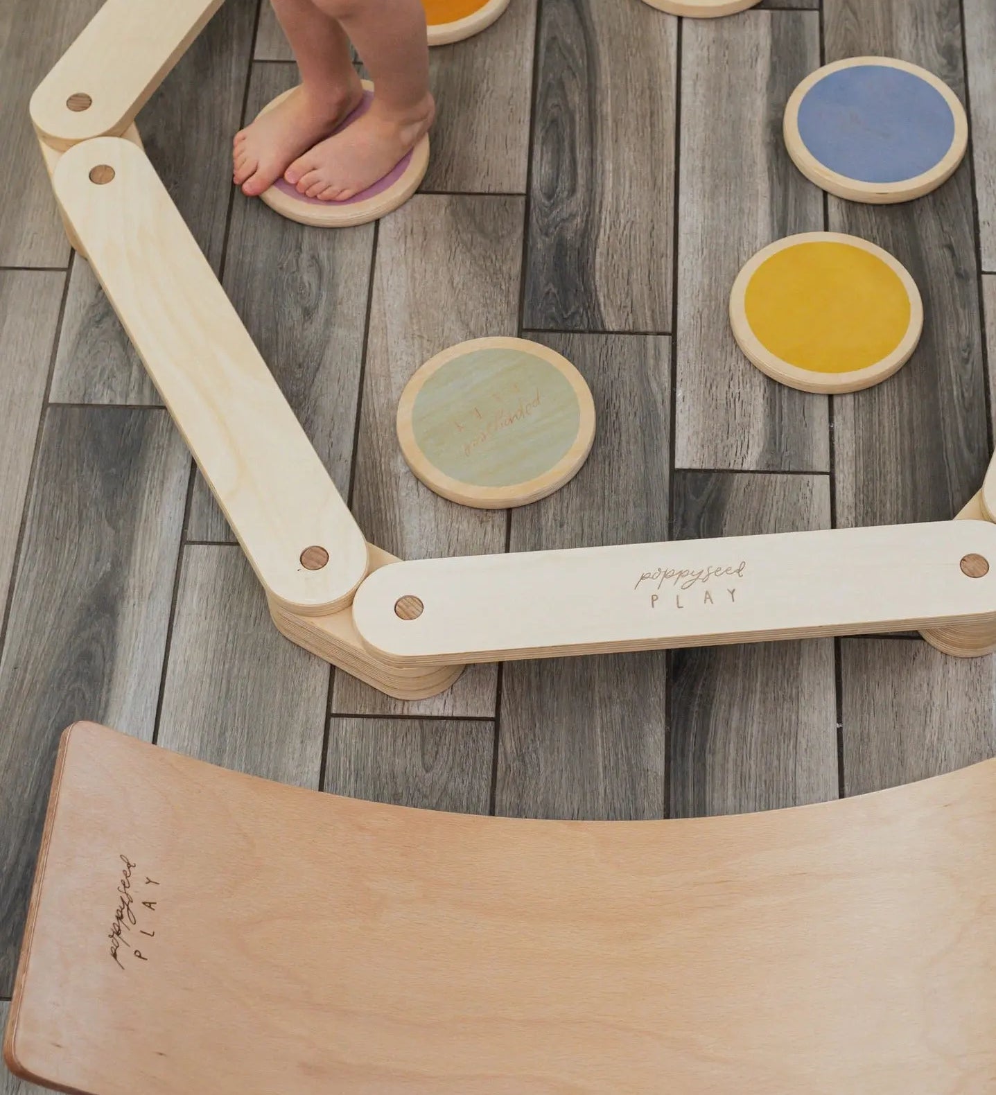 Ultimate Balance Bundle | Balance Beam, Stepping Stones, & Balance Board - Poppyseed Play
