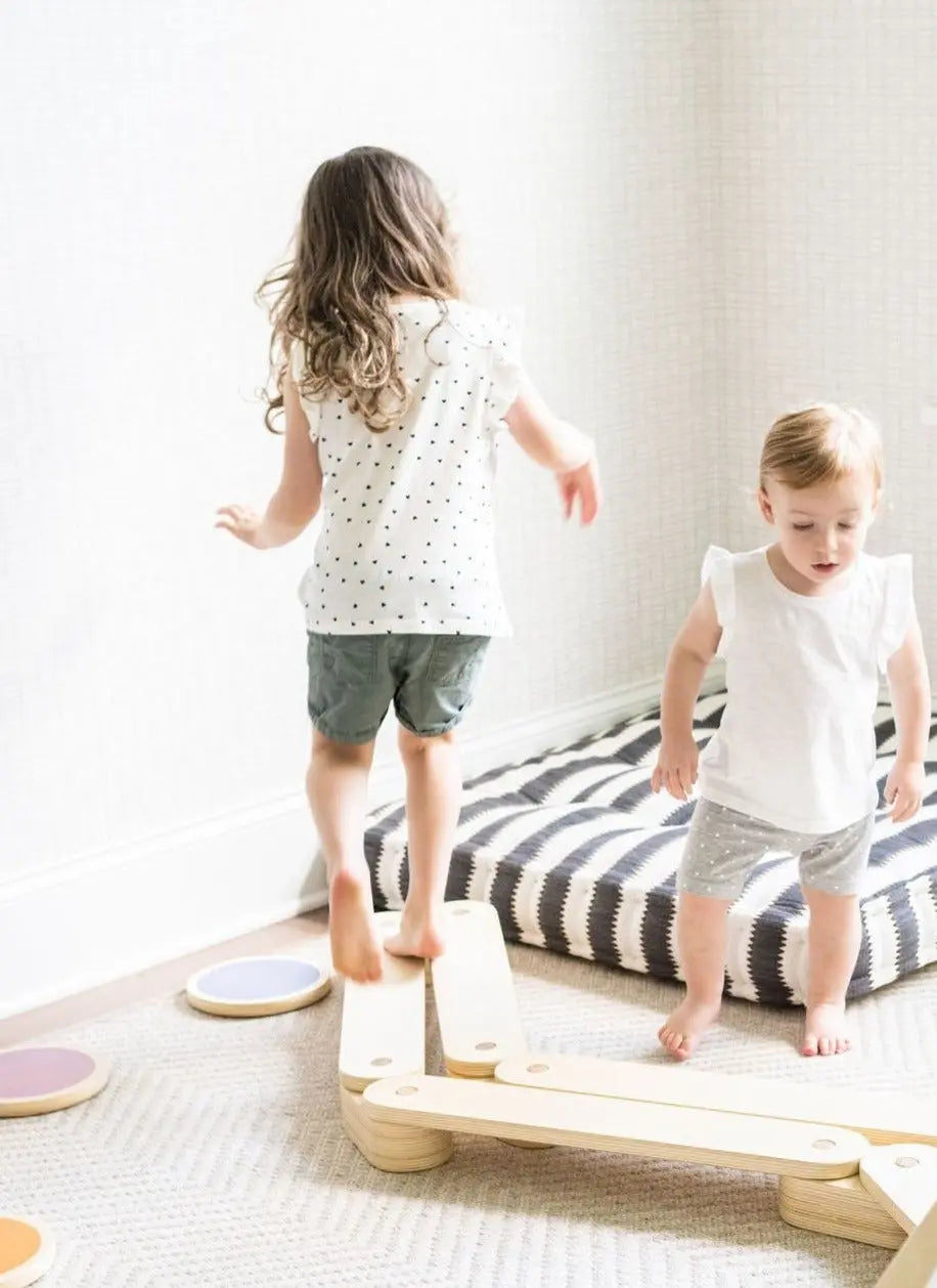 Ultimate Balance Bundle | Balance Beam, Stepping Stones, & Balance Board - Poppyseed Play