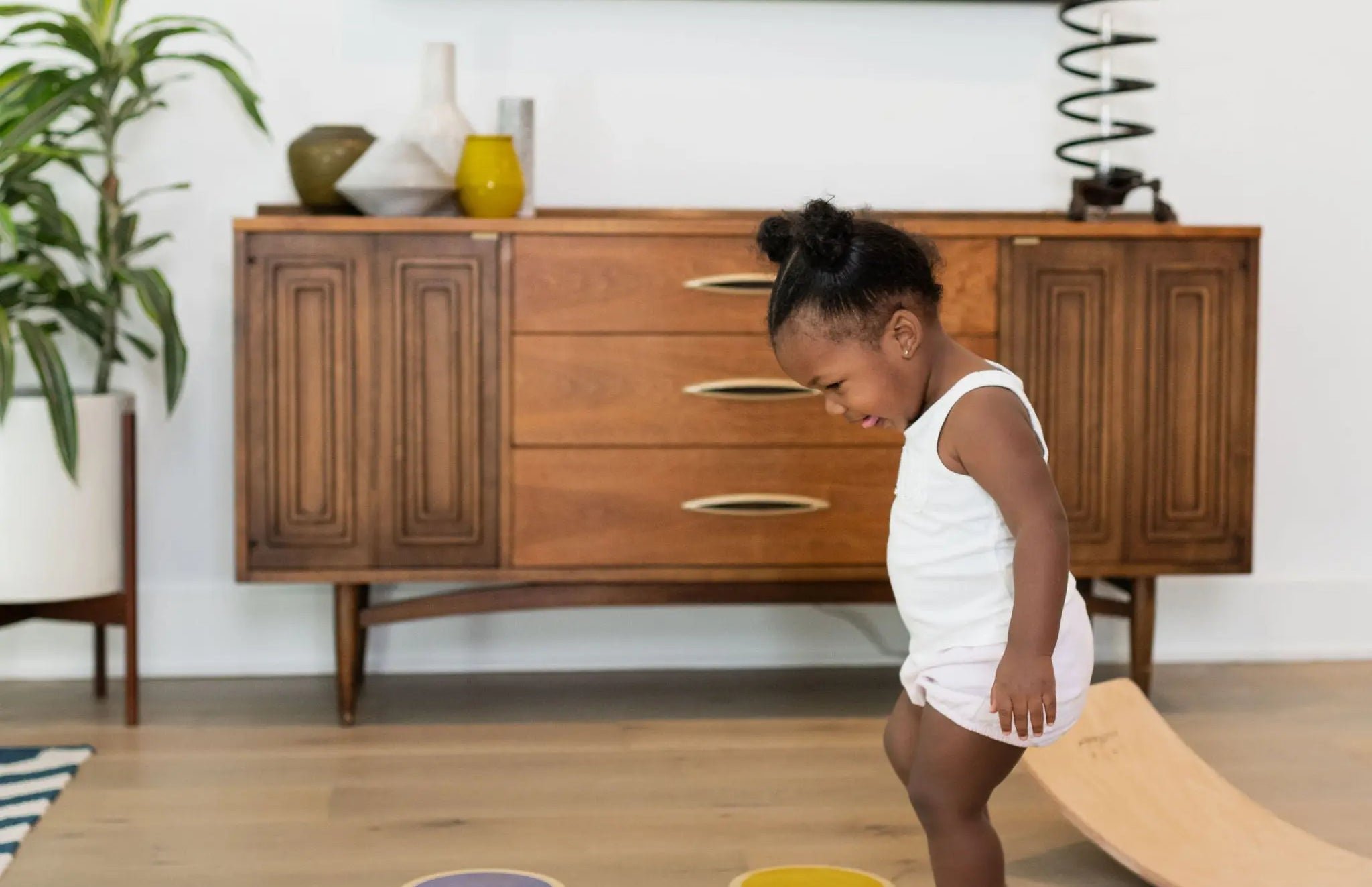 Ultimate Balance Bundle arranged with balance beam, stepping stones, and balance board.