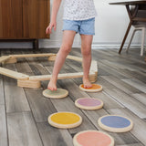 Detailed view of the balance beam, stepping stones, and balance board in the Ultimate Balance Bundle.