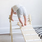 Overview of the Ultimate Climbing Set with climbing arch, triangle, and ramp.