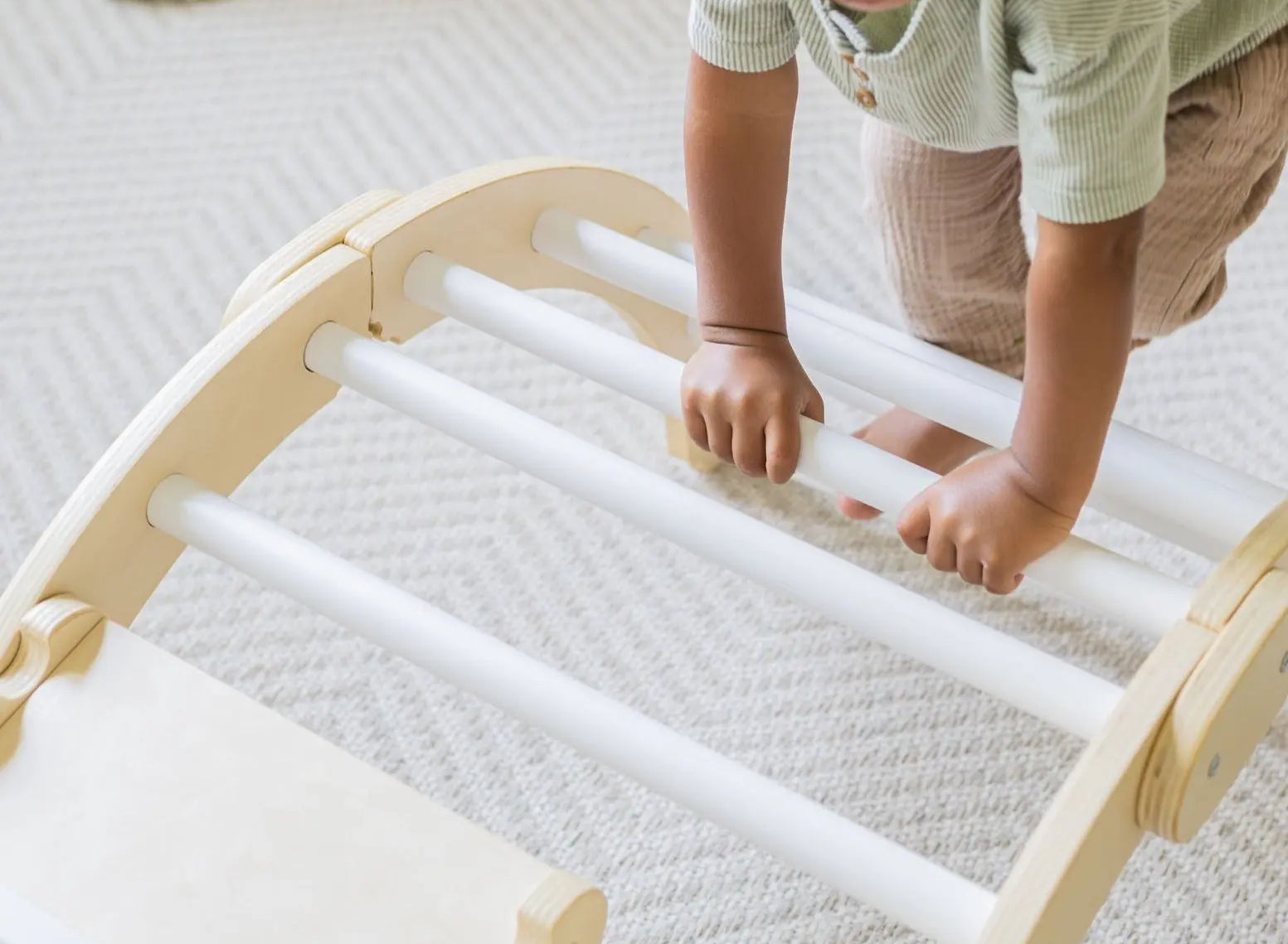 Ultimate Climbing Set featuring a climbing arch, climbing triangle, and ramp.