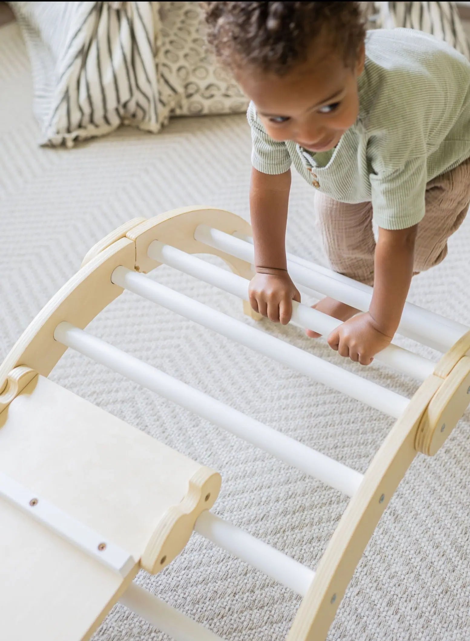 Ultimate Climbing Set featuring a climbing arch, climbing triangle, and ramp.