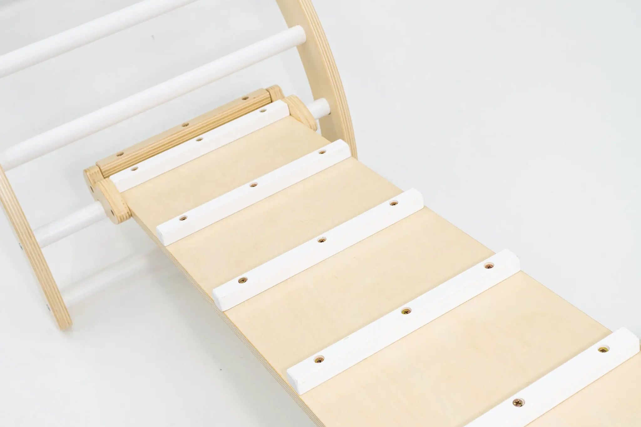 Detailed look at the climbing arch, triangle, and ramp from the Ultimate Climbing Set.