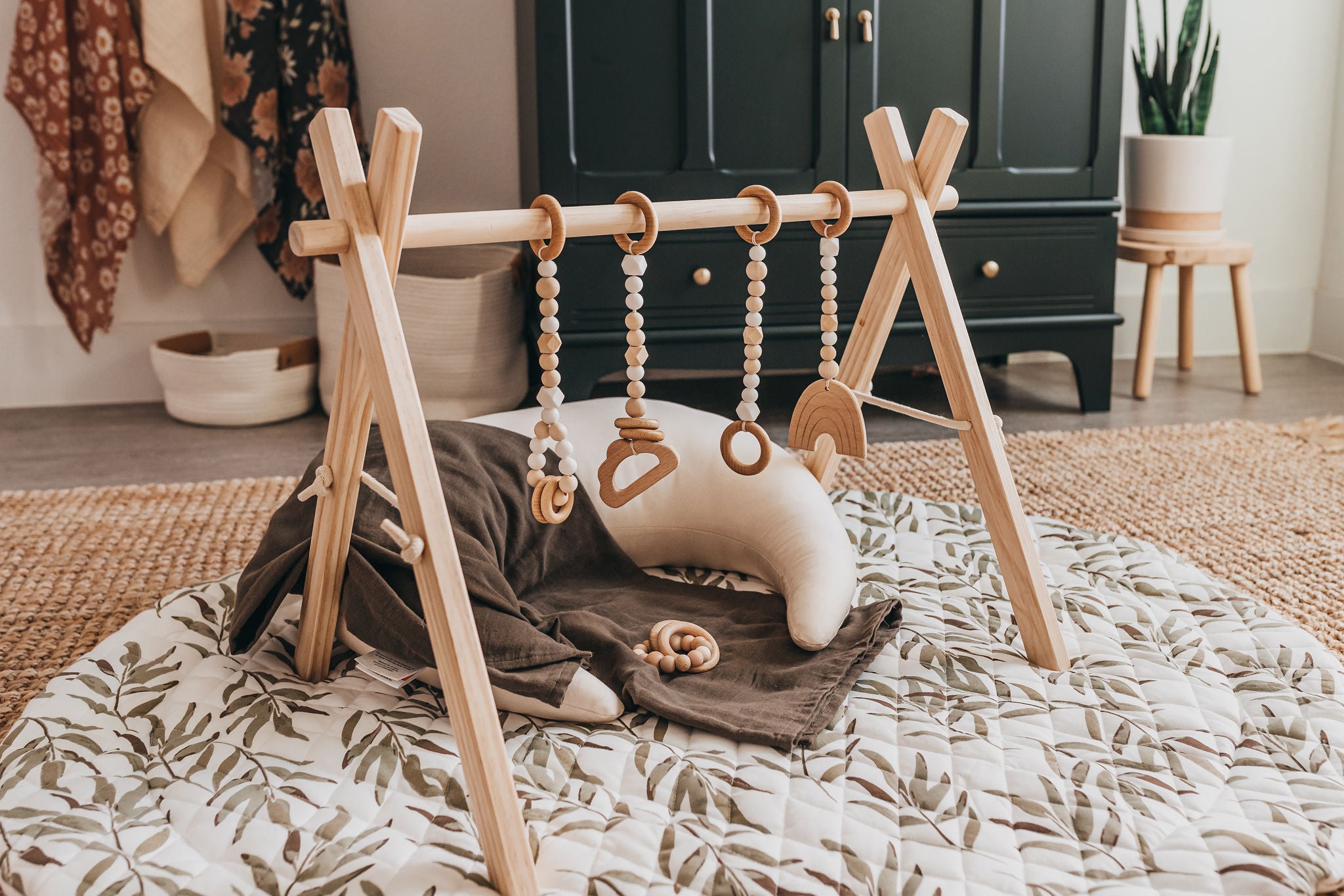 White Wooden Baby Gym, Modern Design